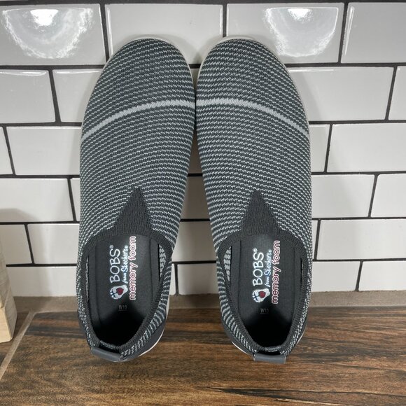 Skechers BOBS Phresher Home Stretch Womens Sz 10 Shoes Charcoal Slip On Sneaker - Picture 9 of 15